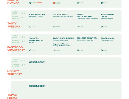 Speisekarte vom 30.03.26 – 05.04.26